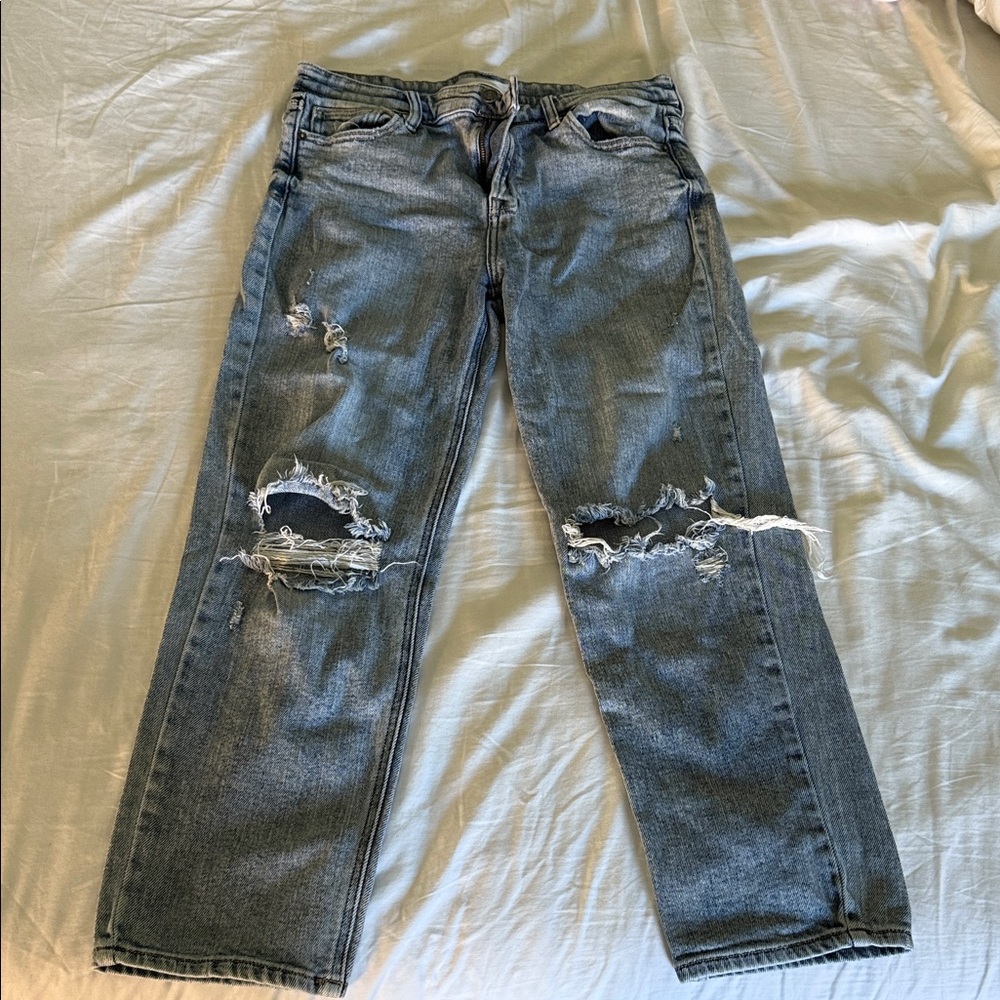 Hidden Blue Distressed Jeans